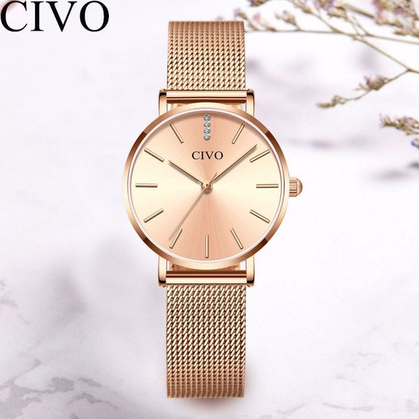 civo new casual brand women watches rhinestone bracelet watch fashion steel mesh strap watch luxury waterproof quartz clock, Slivery;brown
civo new casual brand women watches rhinestone bracelet watch fashion steel mesh strap watch luxury waterproof quartz clock, Slivery;brown