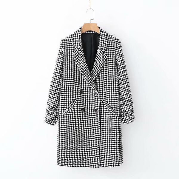 xd85-1609 europe and america fashion style bird row double breasted coat, Black;brown
xd85-1609 europe and america fashion style bird row double breasted coat, Black;brown
