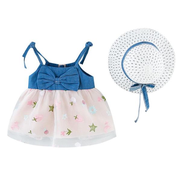 baby girls lace dress with straw hats 2020 summer toddler girls bowknot denim splice star print tulle sleeveless princess dress, White
baby girls lace dress with straw hats 2020 summer toddler girls bowknot denim splice star print tulle sleeveless princess dress, White
