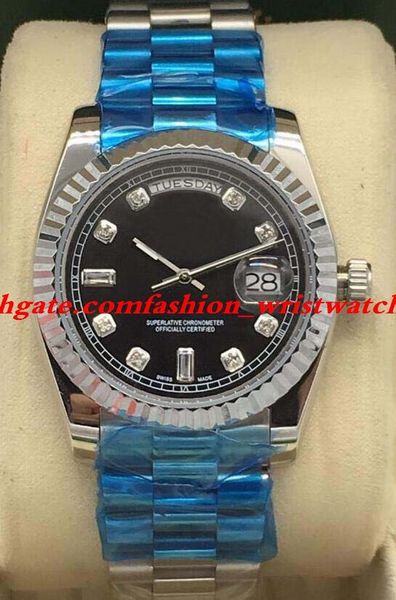 luxury watch 8 style mens 118238 18k yellow gold black diamond dial steel fluted 36mm watch fashion men's watches wristwatch, Slivery;brown
luxury watch 8 style mens 118238 18k yellow gold black diamond dial steel fluted 36mm watch fashion men's watches wristwatch, Slivery;brown