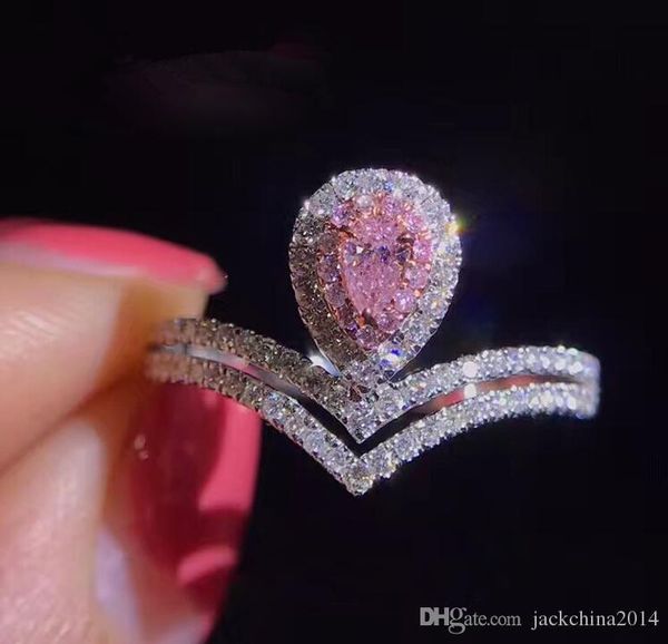 wholesale new women luxury jewelry 925 sterling silver pear cut pave setting pink sapphire cz diamond gemstones wedding bridal ring set gift
wholesale new women luxury jewelry 925 sterling silver pear cut pave setting pink sapphire cz diamond gemstones wedding bridal ring set gift