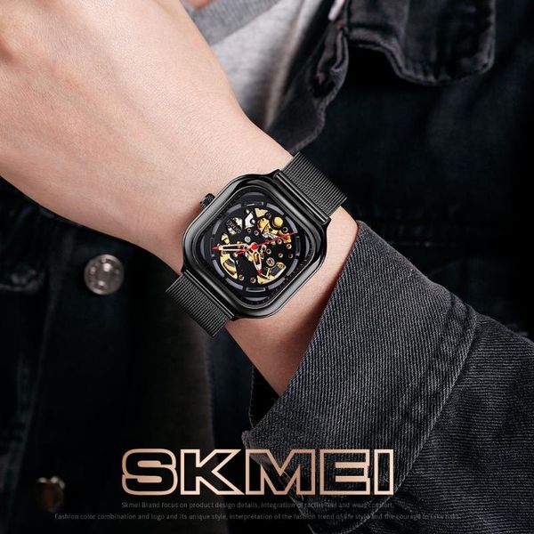 2020 men watch automatic mechanical watch mesh belt waterproof gear mechanical men's mature men's business dorp, Slivery;brown
2020 men watch automatic mechanical watch mesh belt waterproof gear mechanical men's mature men's business dorp, Slivery;brown