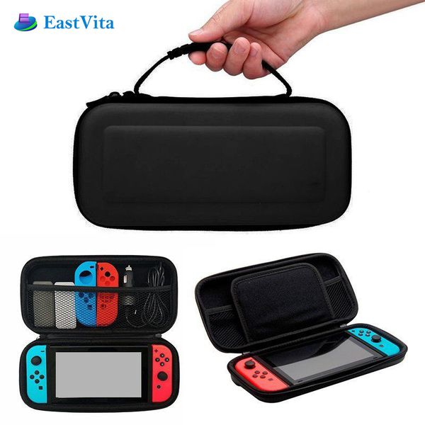 portable ns storage bag accessories eva hard shell zip case cover travel protective handle carry case pouch for nintend switch 
portable ns storage bag accessories eva hard shell zip case cover travel protective handle carry case pouch for nintend switch