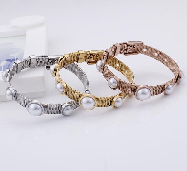 fashion- luxury watch band bracelet gold plated tank chain deluxe pearls crown links cuff bangles jewelry drop shipping, Black
fashion- luxury watch band bracelet gold plated tank chain deluxe pearls crown links cuff bangles jewelry drop shipping, Black