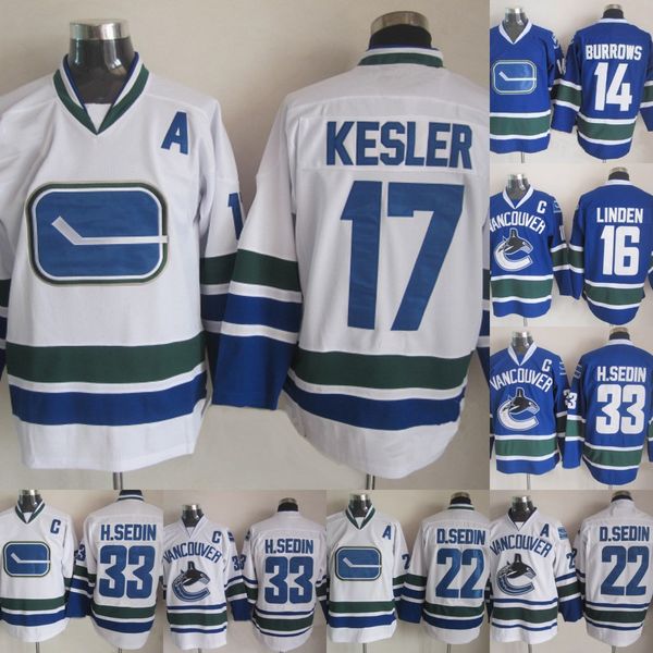 Vancouver Canucks Jersey 22 Daniel Sedin 33 Henrik Sedin 16 Trevor Linden White Blue Hockey Jersey Fast Shipping
Vancouver Canucks Jersey 22 Daniel Sedin 33 Henrik Sedin 16 Trevor Linden White Blue Hockey Jersey Fast Shipping