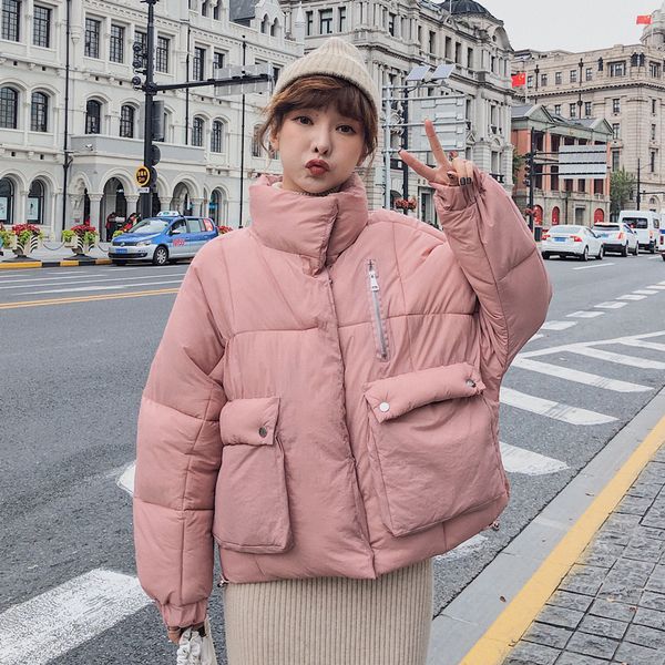 white small bread serve cotton-padded clothes woman short fund 2018 winter jacket new pattern easy cotton loose coat female, Black
white small bread serve cotton-padded clothes woman short fund 2018 winter jacket new pattern easy cotton loose coat female, Black