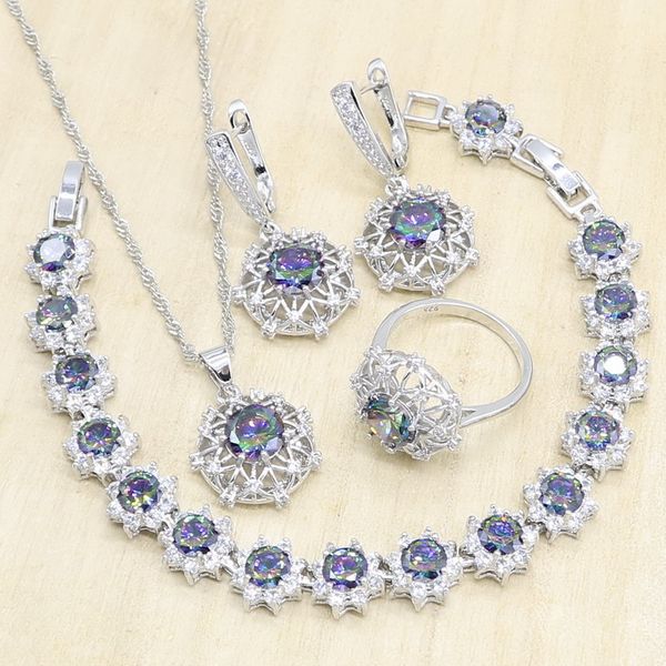 rainbow zircon 925 silver jewelry sets for women earrings pendant necklace rings bracelet bridal gift
rainbow zircon 925 silver jewelry sets for women earrings pendant necklace rings bracelet bridal gift