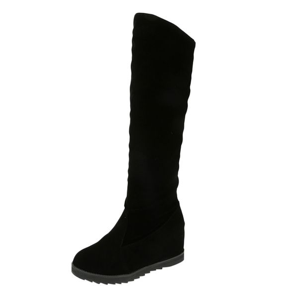 new women's boots women on the knee elastic boots shoes middle tube wedge shoes fashion ladies, Black
new women's boots women on the knee elastic boots shoes middle tube wedge shoes fashion ladies, Black