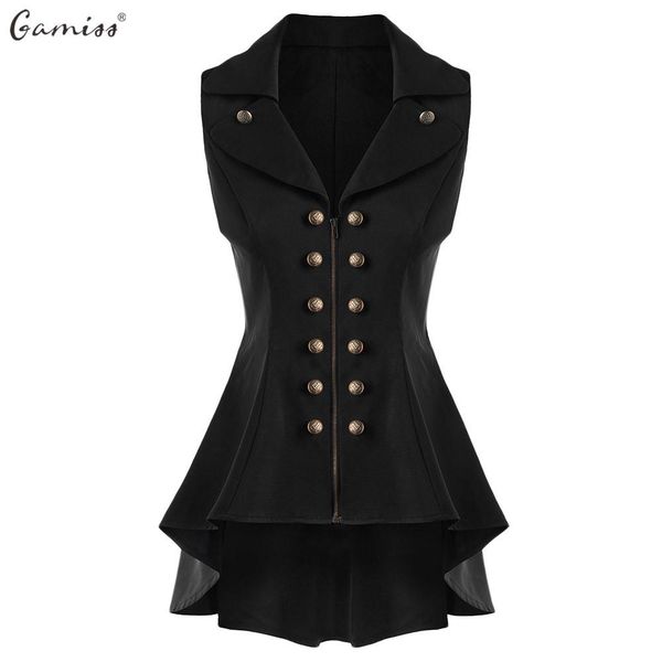 gamiss 2017 long vest coat women sleeveless lapel high low dressy waistcoat solid cardigan vest jacket ladies office coat colete, Black;white
gamiss 2017 long vest coat women sleeveless lapel high low dressy waistcoat solid cardigan vest jacket ladies office coat colete, Black;white