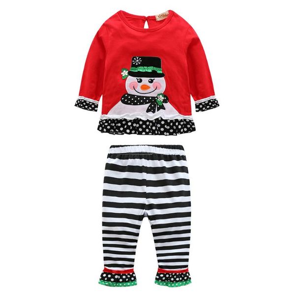 kids girls christmas +pants set children cute snowman long sleeve cotton pants clothes outfit set, White
kids girls christmas +pants set children cute snowman long sleeve cotton pants clothes outfit set, White