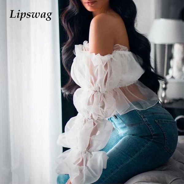 summer off shoulder mesh sheer crop shirt women see-through lace blouse femme lantern long sleeve party blusa clubwear, White
summer off shoulder mesh sheer crop shirt women see-through lace blouse femme lantern long sleeve party blusa clubwear, White