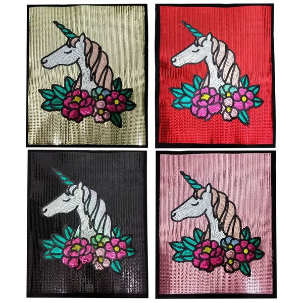 embroidery sequined big unicorn patches for jackets,embroidered animals badges appliques for jeans,patches for clothing a102, Black
embroidery sequined big unicorn patches for jackets,embroidered animals badges appliques for jeans,patches for clothing a102, Black