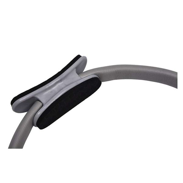 pilates ring circle resistance exercise workout fitness gym yoga ring dual band gray yoga circles