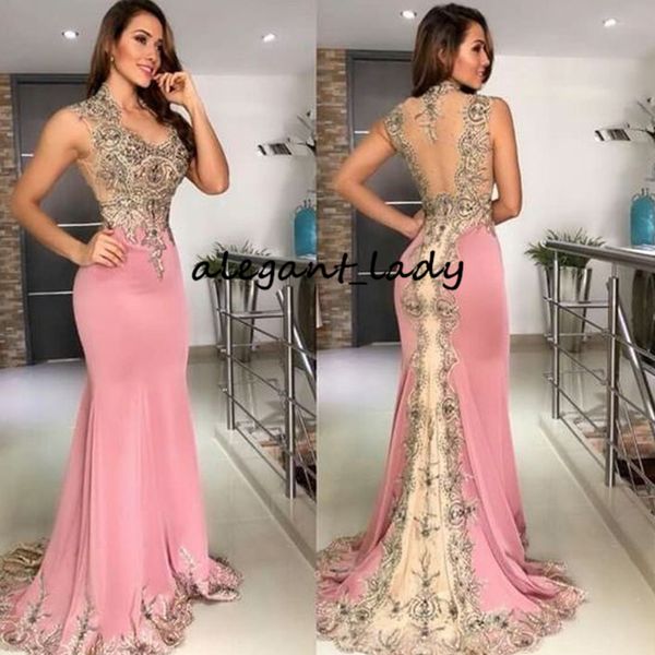 pale pink mermaid prom dresses 2019 v neck crystal beaded lace applique backless chiffon arabic evening wear pageant gowns, Black;red
pale pink mermaid prom dresses 2019 v neck crystal beaded lace applique backless chiffon arabic evening wear pageant gowns, Black;red