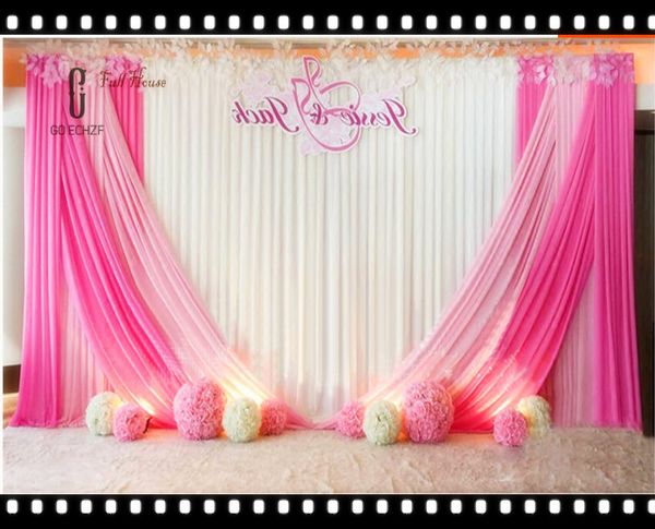 luxury ice silk fabric wedding stage backdrop with white yarn drape curtain for wedding party birthday decoration 126
luxury ice silk fabric wedding stage backdrop with white yarn drape curtain for wedding party birthday decoration 126