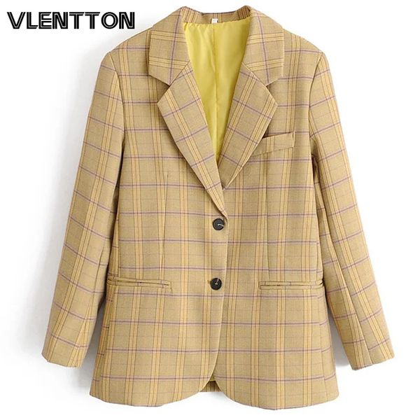 women's suits & blazers spring autumn women vintage plaid blazer jacket chic button office suit coat female outwear casual loose femin, White;black
women's suits & blazers spring autumn women vintage plaid blazer jacket chic button office suit coat female outwear casual loose femin, White;black