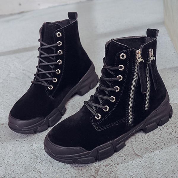 sagace autumn and winter women fashion roman style round-headed lace-up ankle boots classic lady shoes botines mujer 2019 aug12, Black
sagace autumn and winter women fashion roman style round-headed lace-up ankle boots classic lady shoes botines mujer 2019 aug12, Black