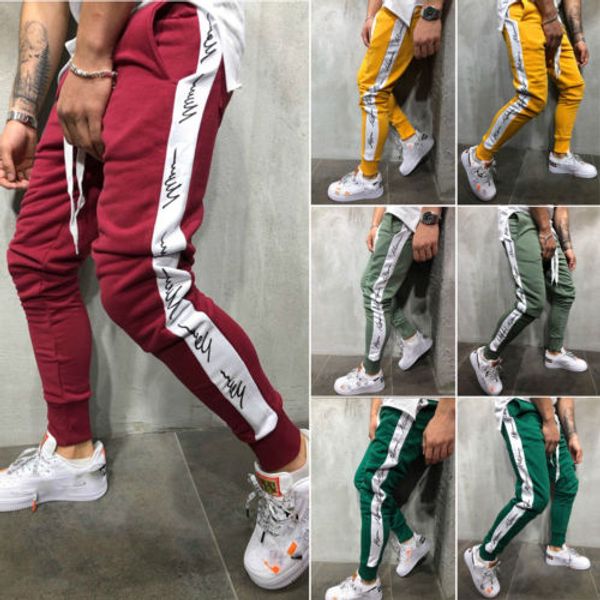 new mens skinny slim pants casual letter side long joggers jogging bottom fleece gym pants zip pockets m-2xl, Black
new mens skinny slim pants casual letter side long joggers jogging bottom fleece gym pants zip pockets m-2xl, Black