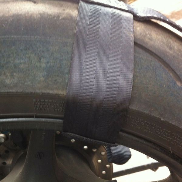 secure motorbike transport strap tie-down rear wheel strong polyester webbing band b99
secure motorbike transport strap tie-down rear wheel strong polyester webbing band b99