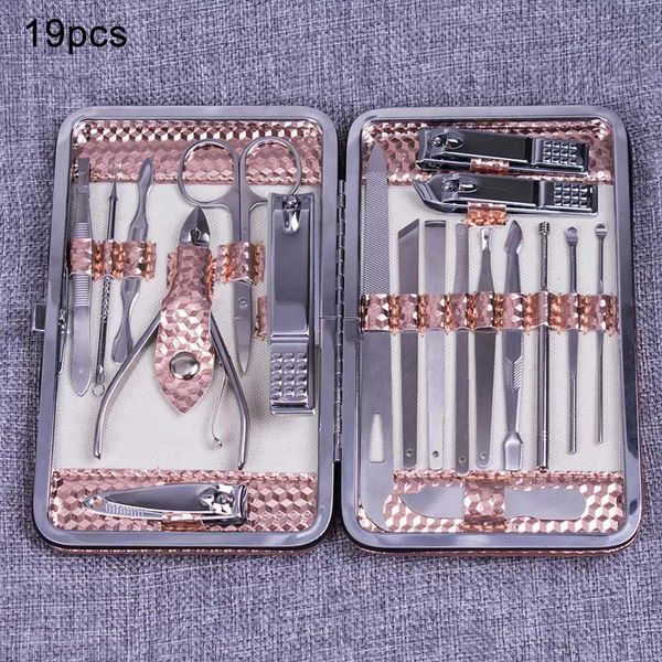 12/19pcs nail care kit with case stainless steel nail clipper set grooming manicure pedicure tools sj66
12/19pcs nail care kit with case stainless steel nail clipper set grooming manicure pedicure tools sj66