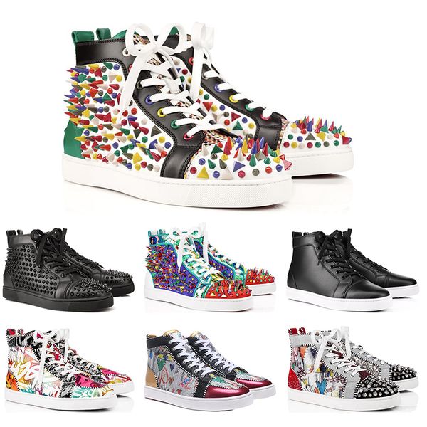 men women classic designer fashion red bottoms shoes studded spikes flat sneakers glitter party lovers genuine leather casual rivet shoes
men women classic designer fashion red bottoms shoes studded spikes flat sneakers glitter party lovers genuine leather casual rivet shoes