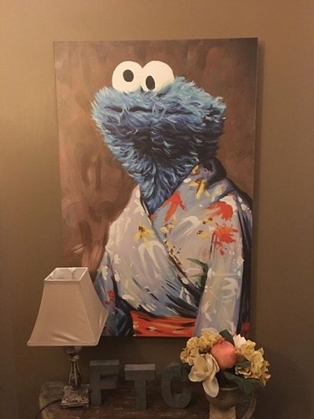 lovely cookie monster in a kimono handpainted &hd print abstract modern wall art oil painting on canvas home decor multi sizes
lovely cookie monster in a kimono handpainted &hd print abstract modern wall art oil painting on canvas home decor multi sizes