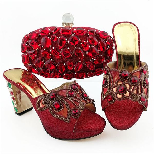 Gorgeous red women dress shoes with big colorful crystal decoration african pumps match handbag set QSL007,heel 9CM
Gorgeous red women dress shoes with big colorful crystal decoration african pumps match handbag set QSL007,heel 9CM