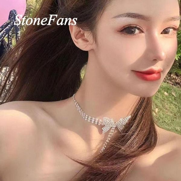 stonefans charm bridal rhinestone bow tie necklace tassel choker for women fashion statement butterfly bow necklace collar chain, Golden;silver
stonefans charm bridal rhinestone bow tie necklace tassel choker for women fashion statement butterfly bow necklace collar chain, Golden;silver