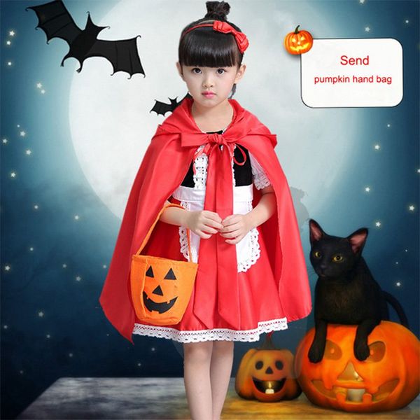 little red riding hood costume for girls children kids halloween costume party dress fancy dress + cloak cosplay, Black;red
little red riding hood costume for girls children kids halloween costume party dress fancy dress + cloak cosplay, Black;red