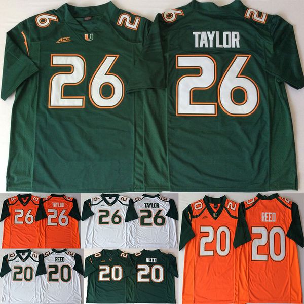 26 sean taylor miami hurricanes jerseys 20 reed acc orange green white men college football jersey, Black
26 sean taylor miami hurricanes jerseys 20 reed acc orange green white men college football jersey, Black