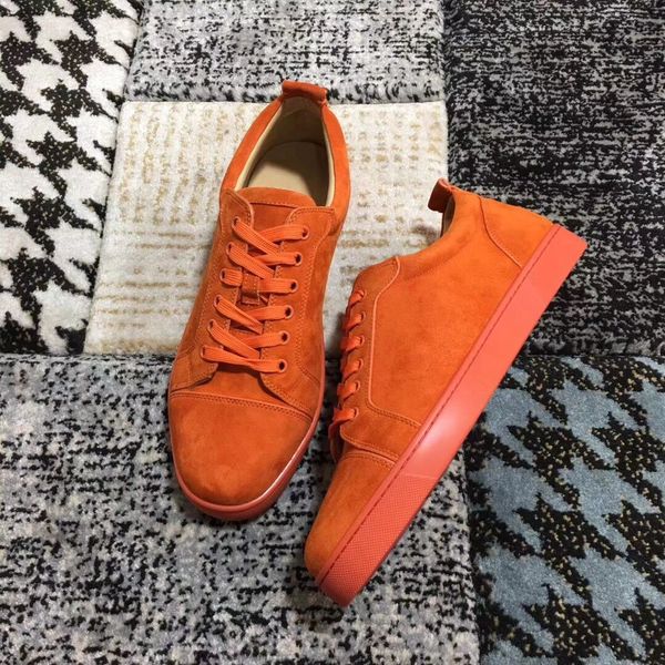 brand orange suede leather sneakers classic designer red bottom shoes low casual leather sneakers flat eu35-47 with box, Black
brand orange suede leather sneakers classic designer red bottom shoes low casual leather sneakers flat eu35-47 with box, Black