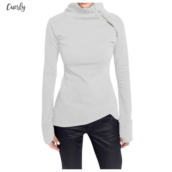womens clothing winter women casual solid blouse long sleeve girl pullover turtleneck zipper sweatshirt female, White
womens clothing winter women casual solid blouse long sleeve girl pullover turtleneck zipper sweatshirt female, White