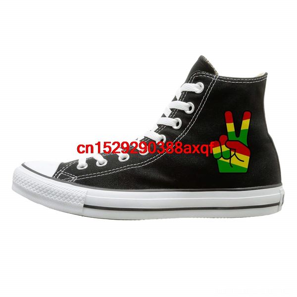 canvas shoes rasta peace fingers fashion high lace casual shoes ups canvas sneakers for men's women's, Black
canvas shoes rasta peace fingers fashion high lace casual shoes ups canvas sneakers for men's women's, Black