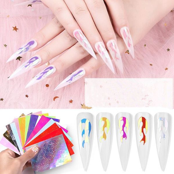 16 color new nail laser flame sticker nail sticker magic flame jewelry sticker with adhesive, Silver;gold
16 color new nail laser flame sticker nail sticker magic flame jewelry sticker with adhesive, Silver;gold