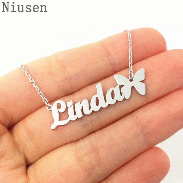 custom name statement necklace personalized name necklace with butterfly symbol stainless steel jewelry bridesmaid gift, Silver
custom name statement necklace personalized name necklace with butterfly symbol stainless steel jewelry bridesmaid gift, Silver