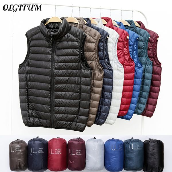 new brand men sleeveless jacket fashion boutique winter ultralight white duck down vest casual stand collar male slim warm vest, Black;white
new brand men sleeveless jacket fashion boutique winter ultralight white duck down vest casual stand collar male slim warm vest, Black;white