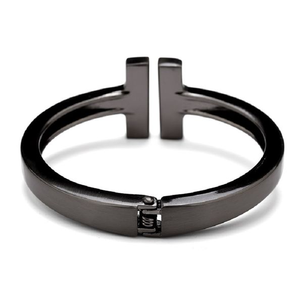 women stainless steel black cuff bracelet bangle fashion silver black color style punk hip hop jewelry for men women, White
women stainless steel black cuff bracelet bangle fashion silver black color style punk hip hop jewelry for men women, White