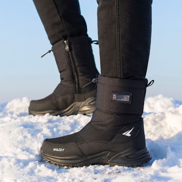 men winter boots 2019 men winter shoes snow boots waterproof non-slip thick fur warm for -40 degrees, Black
men winter boots 2019 men winter shoes snow boots waterproof non-slip thick fur warm for -40 degrees, Black