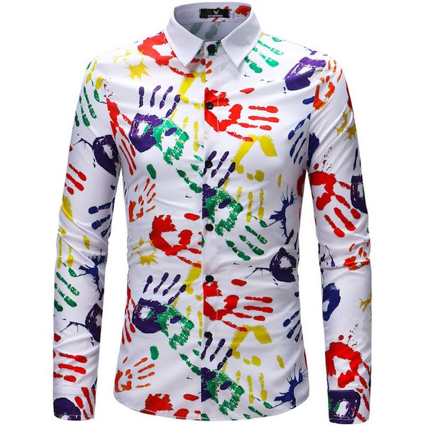 2018 retro floral printed man casual shirts fashion classic men dress shirt breathable men's long sleeve brand clothing, White;black
2018 retro floral printed man casual shirts fashion classic men dress shirt breathable men's long sleeve brand clothing, White;black