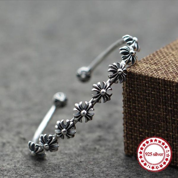 s925 sterling silver men's bangles bracelet personality domineering fashion punk style hip-hop cross-shaped gift to send lover 2019 new, Black
s925 sterling silver men's bangles bracelet personality domineering fashion punk style hip-hop cross-shaped gift to send lover 2019 new, Black