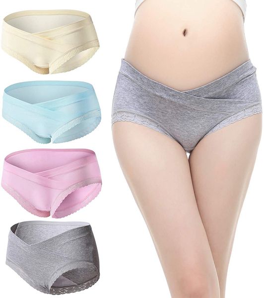 4 pack new comfortable pregnant women's underwear solid color lace low waist belly support pure cotton plus size cotton underwear, Black;pink
4 pack new comfortable pregnant women's underwear solid color lace low waist belly support pure cotton plus size cotton underwear, Black;pink