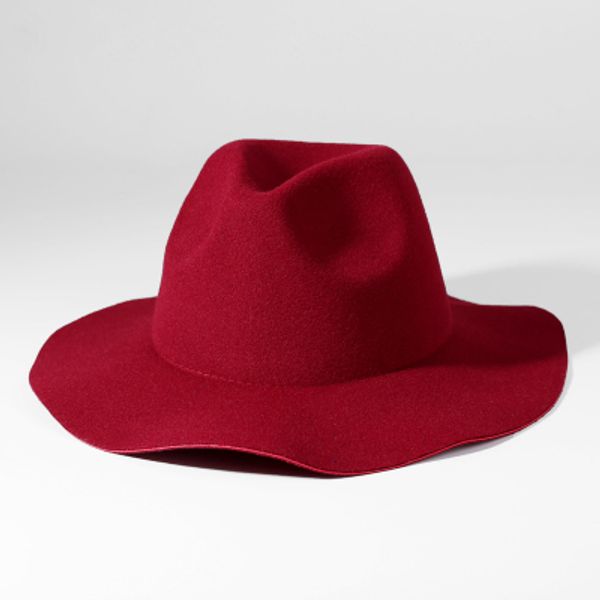 2018 fashion wide brim hat women's hat autumn and winter women's jazz female woolen billycan, Blue;gray
2018 fashion wide brim hat women's hat autumn and winter women's jazz female woolen billycan, Blue;gray