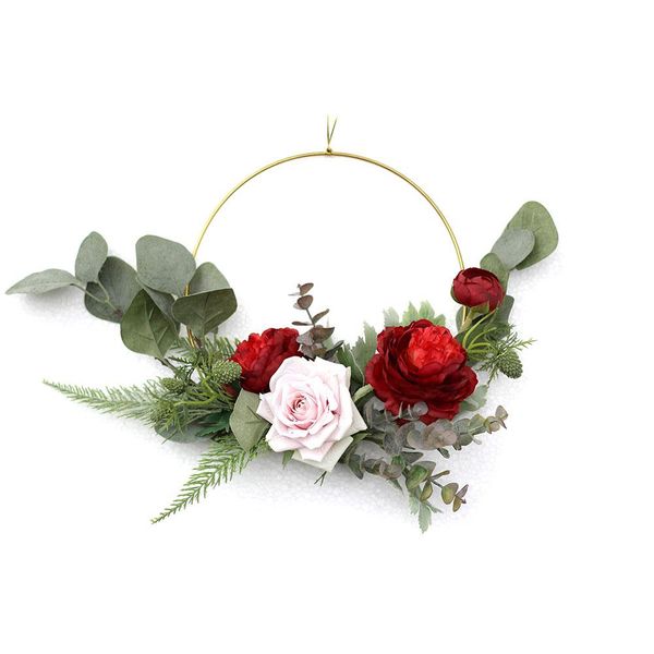 15 inches simulate wreath garland hanging pendant metal ring artificial peony flower garlands for home kitchen wall decoration
15 inches simulate wreath garland hanging pendant metal ring artificial peony flower garlands for home kitchen wall decoration