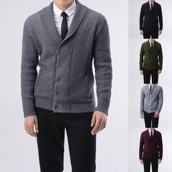 men's sweaters spring 2021 morning stand up t-shirt double breasted long sleeve pocket fit sweater, White;black
men's sweaters spring 2021 morning stand up t-shirt double breasted long sleeve pocket fit sweater, White;black