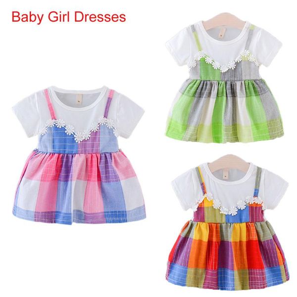 2020 summer baby girls colorful plaid print lace-up sling fake two piece short sleeve dress (/l/xl/2xl, Red;yellow
2020 summer baby girls colorful plaid print lace-up sling fake two piece short sleeve dress (/l/xl/2xl, Red;yellow