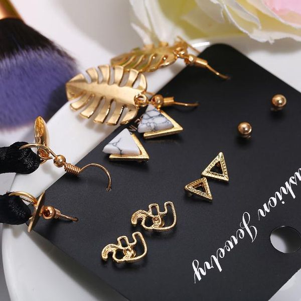 wholesale- and the united states new long tassel earrings set 6 pairs of fashion triangle earrings bohemian earrings, Golden;silver
wholesale- and the united states new long tassel earrings set 6 pairs of fashion triangle earrings bohemian earrings, Golden;silver