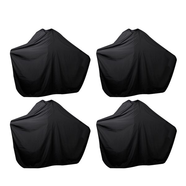 4 pieces salon hairdressing gown hairdresser apron w/ snap closure black 
4 pieces salon hairdressing gown hairdresser apron w/ snap closure black