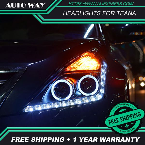 

car styling case for teana headlights 2008-2011 headlights led headlight drl lens double beam h7 hid xenon bi xenon lens