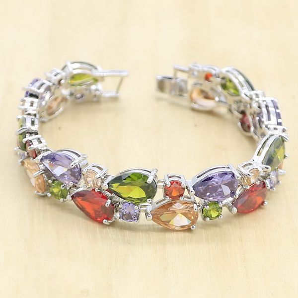 silver color bracelet for women multicolor purple blue zircon eight colors available wedding jewelry, Black
silver color bracelet for women multicolor purple blue zircon eight colors available wedding jewelry, Black