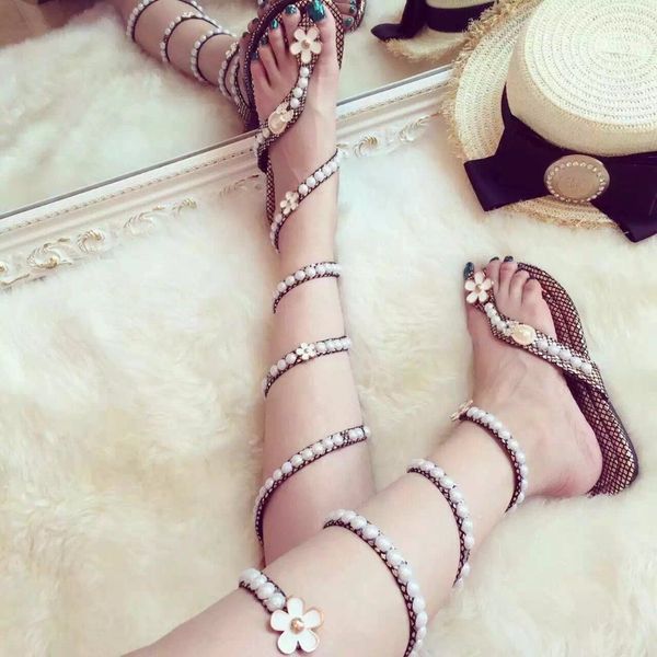 sandals pearl flowers women summer shoes flat wedge high heels snake strap open toe women gladiator sandals ladies shoes, Black
sandals pearl flowers women summer shoes flat wedge high heels snake strap open toe women gladiator sandals ladies shoes, Black